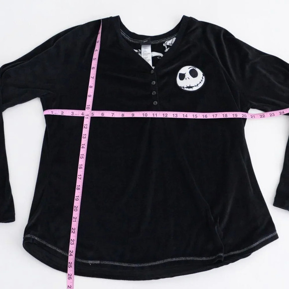 Disney The Night Before Christmas Black Half Button Down  Shirt Large - Picture 4 of 10